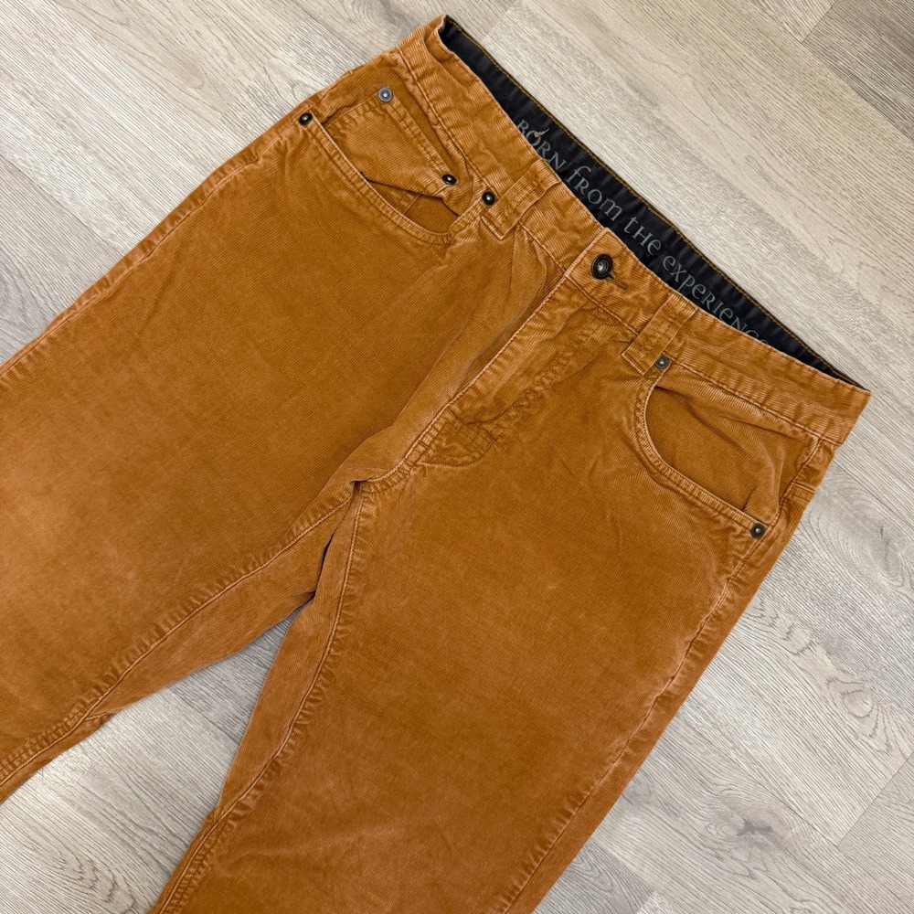 prAna Breathe Corduroy Pants Mens 32x32 Brown Straight Leg Stretch 5 Pocket